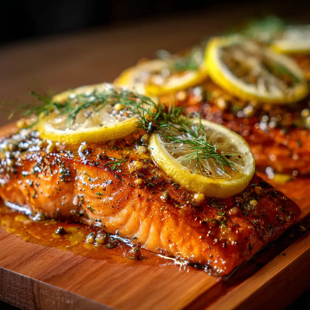 Apple wood smoked salmon flavor pairings with lemon and dill