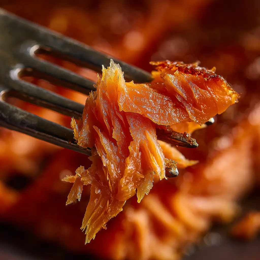 fully smoked salmon texture close-up
