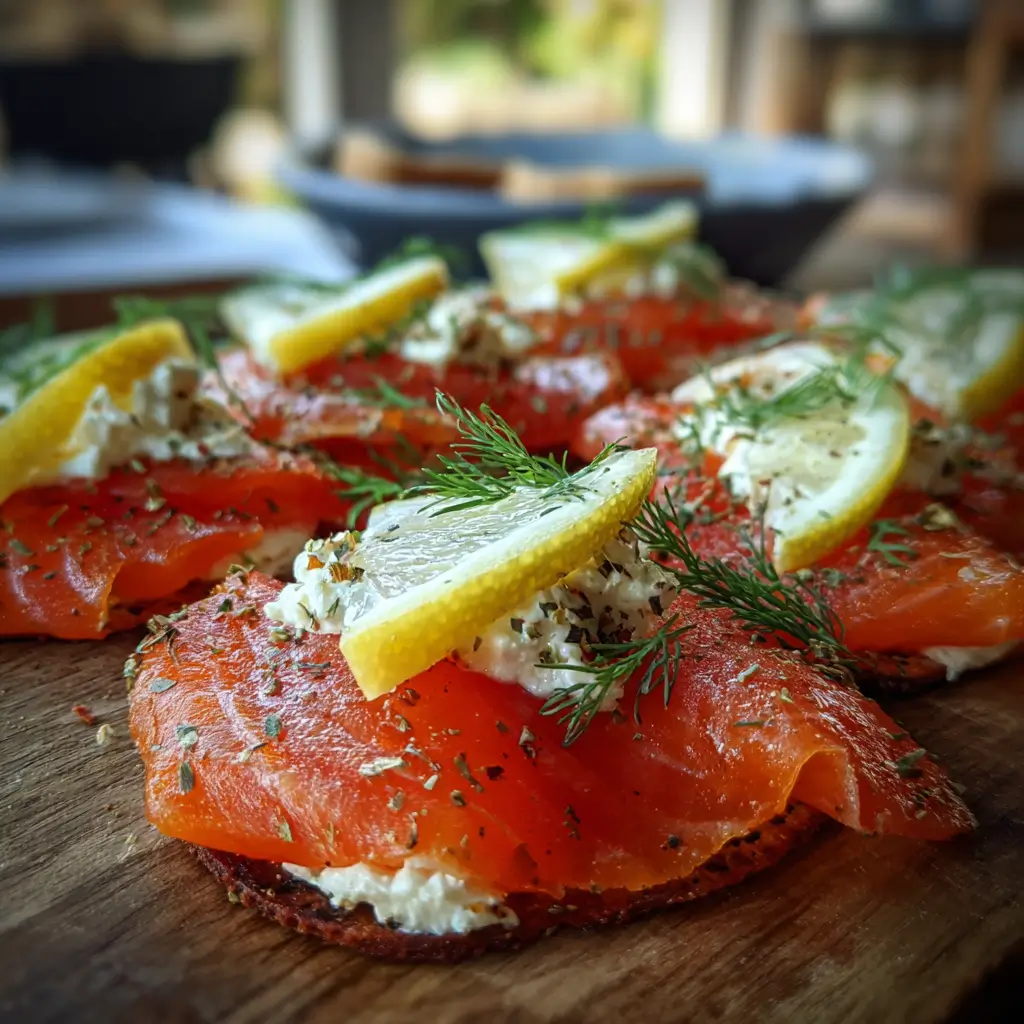 lightly smoked salmon breakfast plate