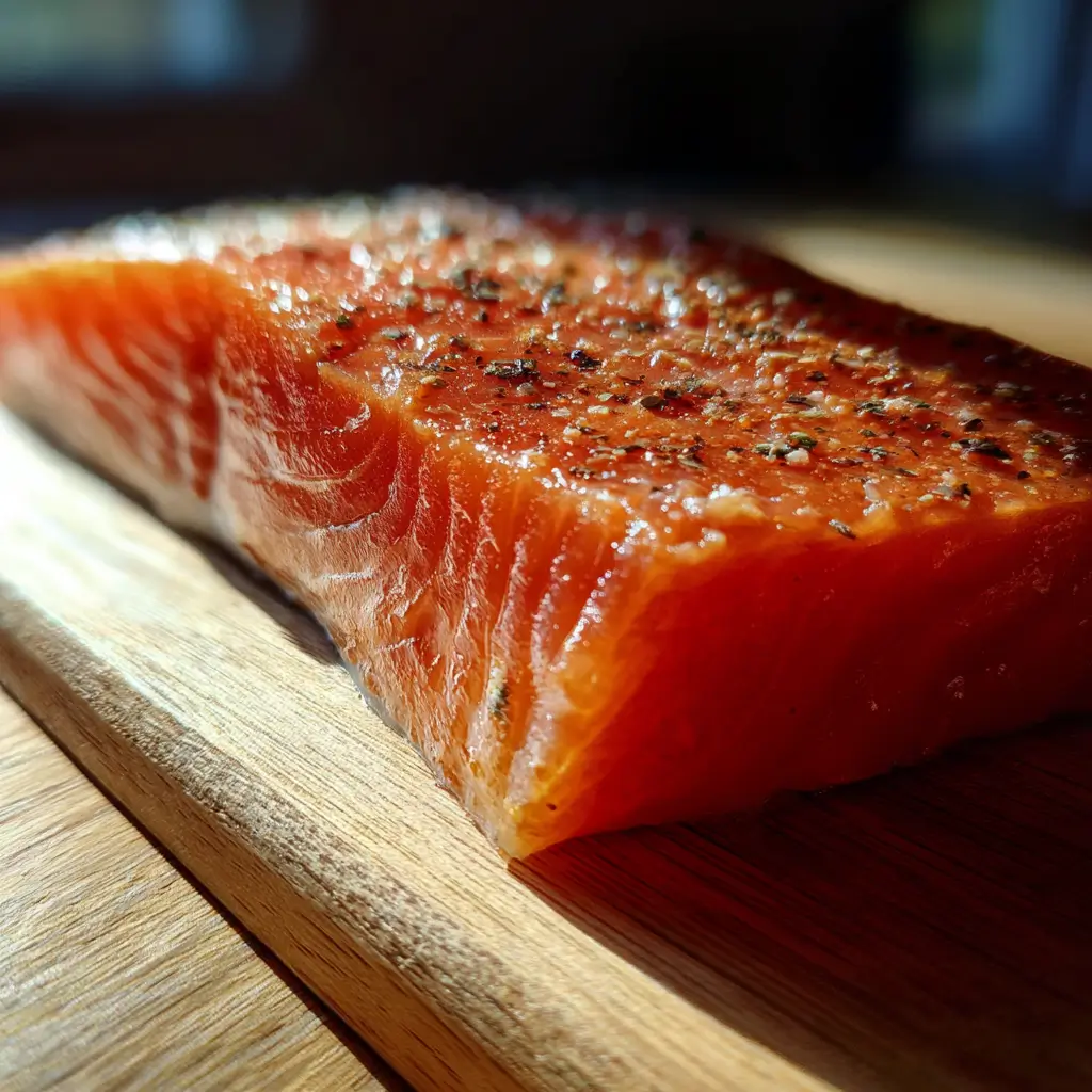 Lightly smoked salmon recipe with gentle smoke and fresh herbs