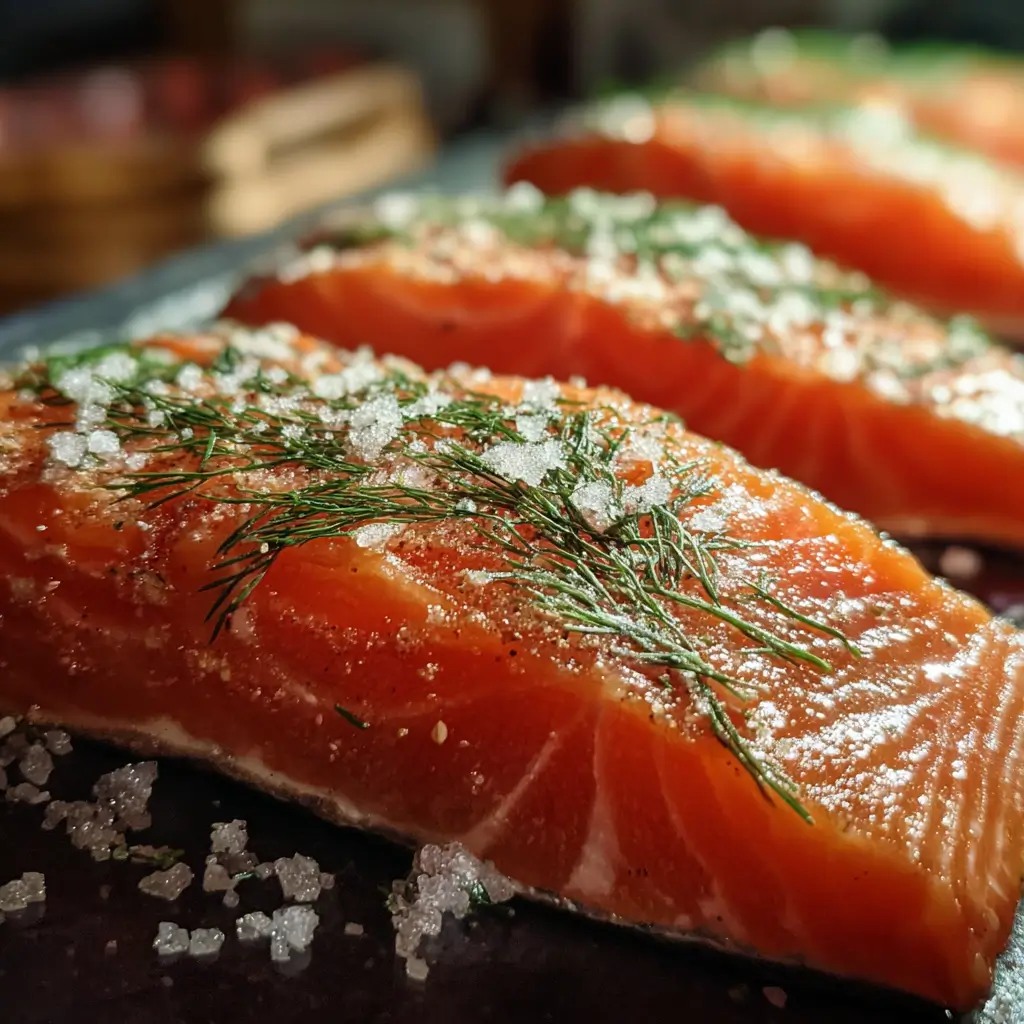 Curing salmon for cold smoked salmon recipe