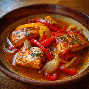 Never Serve Dry Stewed Salmon: 3 Expert Tips 5 Stewed salmon served in tomato-based sauce with herbs