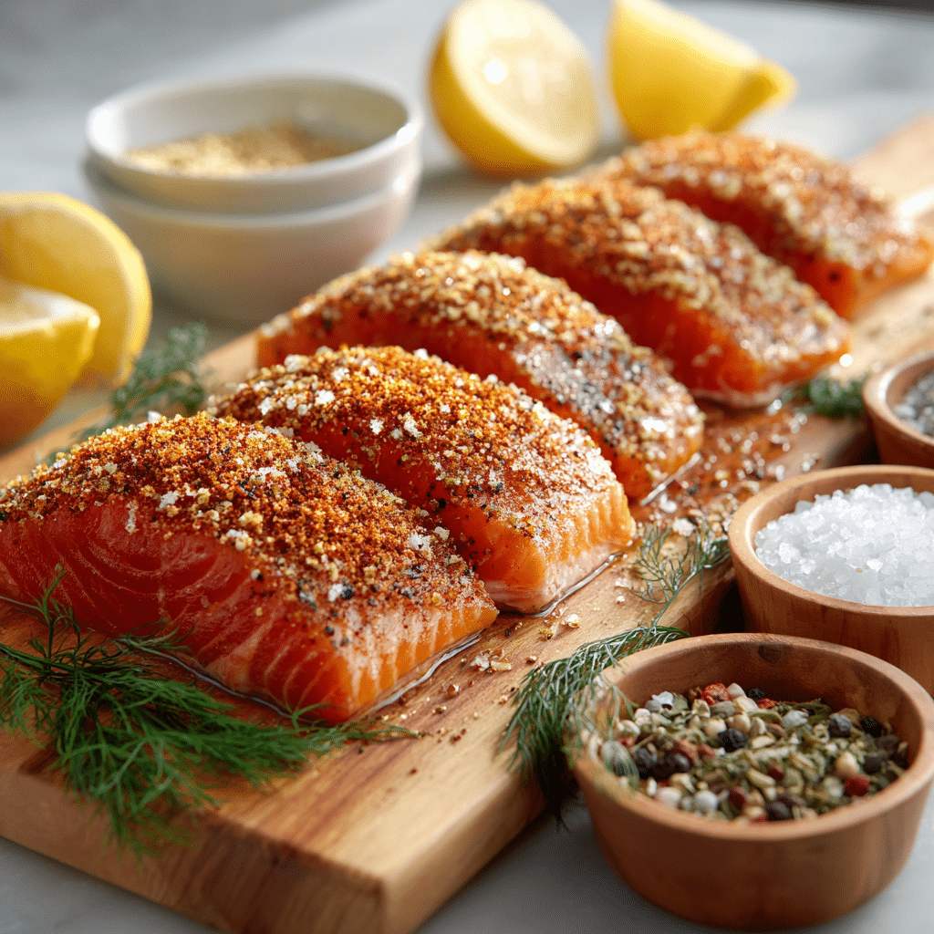 best rub for smoked salmon made with brown sugar paprika garlic and dill