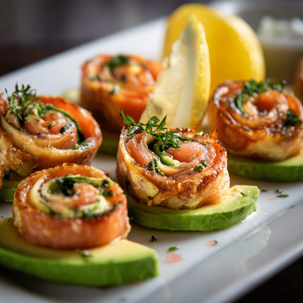 Smoked Salmon Pinwheel Appetizers: A Flavorful and Elegant Party Favorite 5 Healthy smoked salmon pinwheel appetizers with avocado