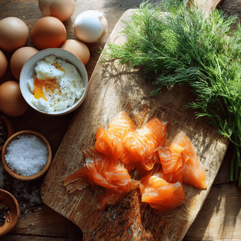 Smoked Salmon Scrambled Eggs with Lemon & Dill — A Bright, Flavorful Morning Dish 3 ingredients for smoked salmon lemon dill eggs recipe