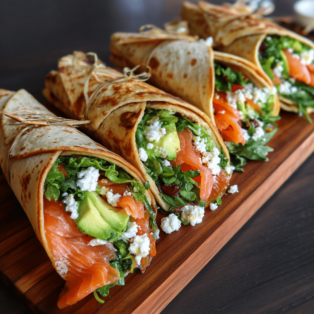 smoked salmon hummus wrap variations