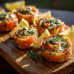 Smoked Salmon Pinwheel Appetizers: A Flavorful and Elegant Party Favorite 2 Smoked salmon pinwheel appetizers with cream cheese and tortillas