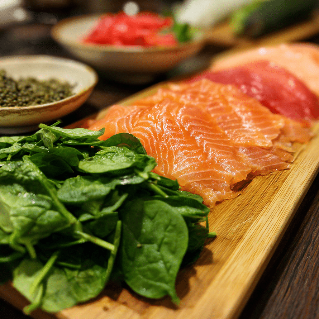 smoked salmon spinach ingredients