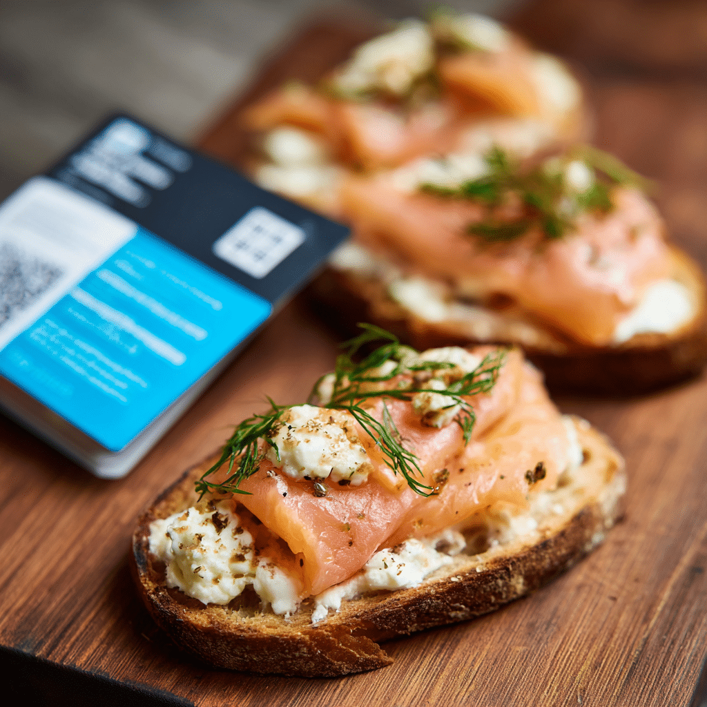 smoked salmon crostini nutrition chart
